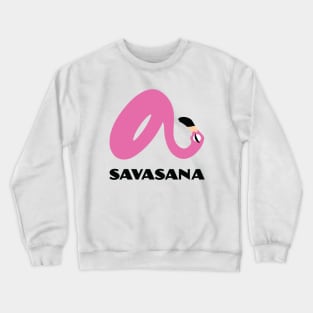 Savasana by The Flaminglet Pink Pool Flamingo Crewneck Sweatshirt